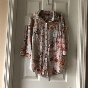 Breezy, button up, half sleeve shirt